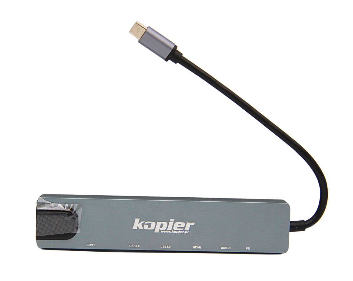 Adapter HUB USB-C KOPIER 8w1 2xUSB HDMI LAN