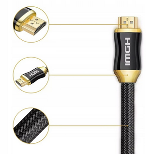 KABEL HDMI-HDMI 4K SZARY GOLD 10m