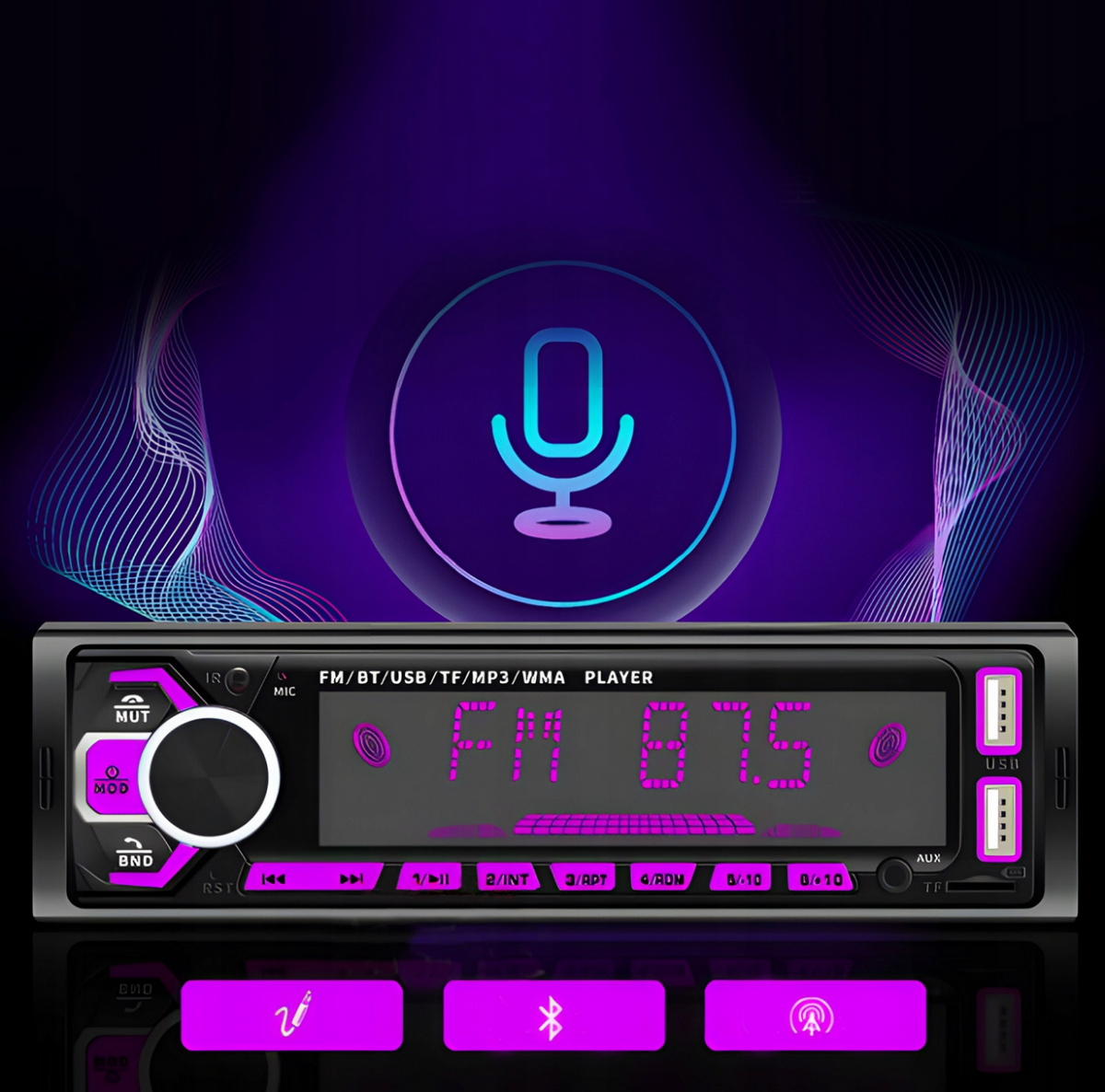 Radio do Samochodu MP3 KOPIER 1DIN BT,FM