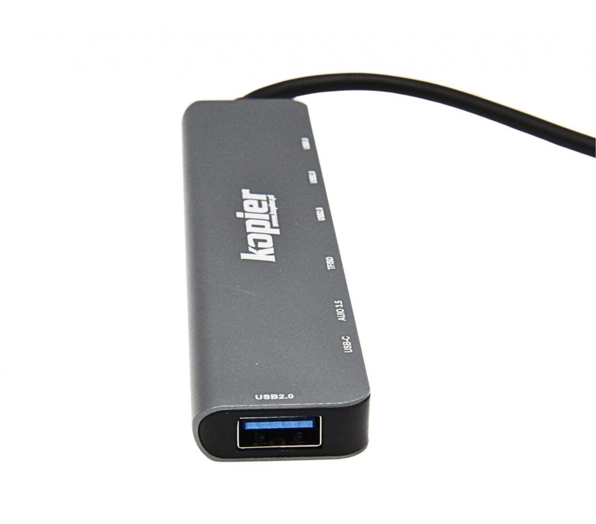 Adapter HUB USB-C KOPIER 8w1 USB czytnik kart audio