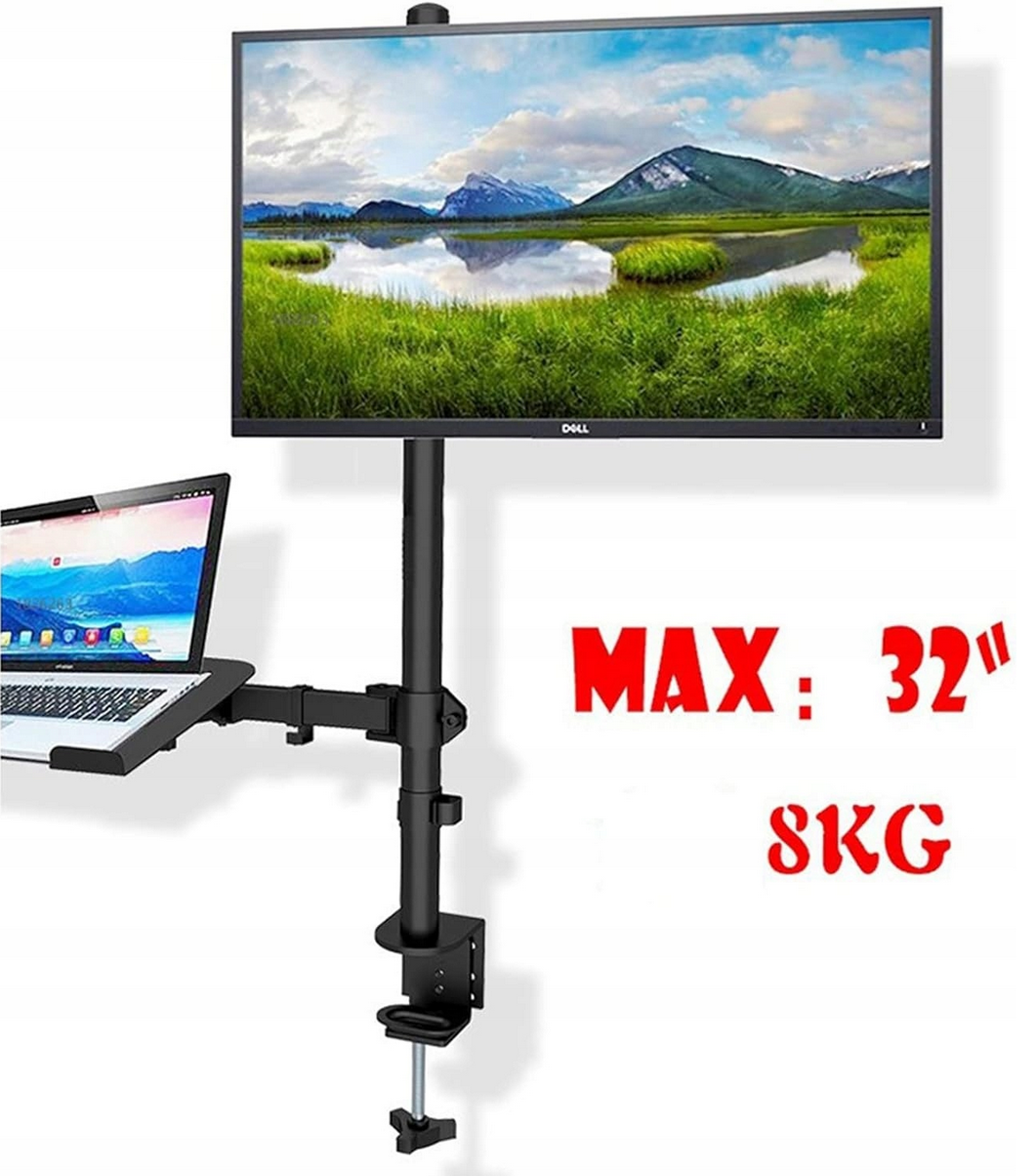 Zestaw Uchwyt na Telewizor + Półka na Laptopa KOPIER Uchwyt Biurkowy