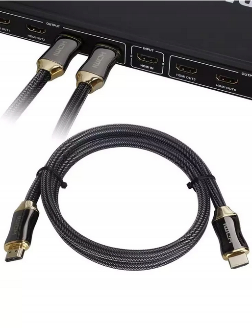 KABEL HDMI-HDMI 4K SZARY GOLD 10m