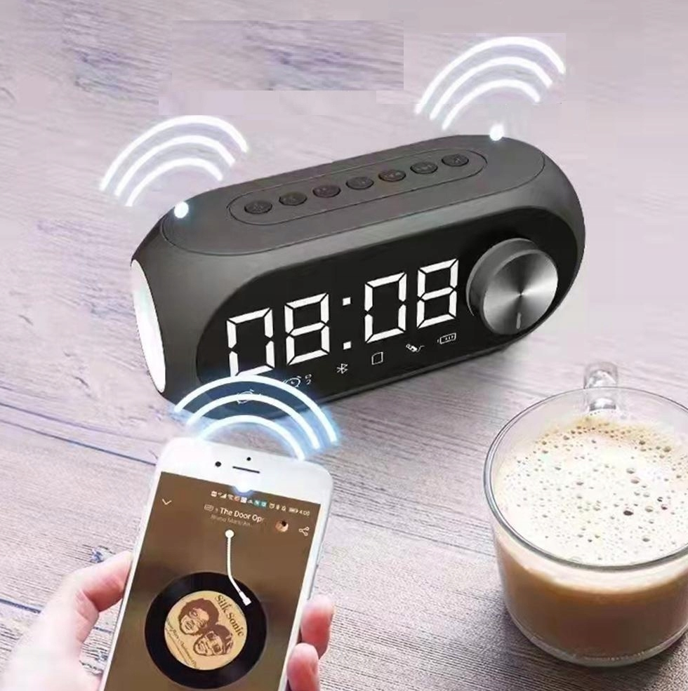 Głośnik Bluetooth Zegar Alarm