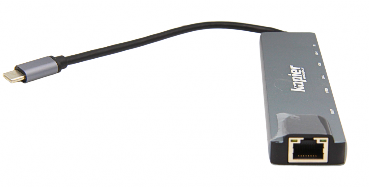 Adapter HUB USB-C KOPIER 8w1 2xUSB HDMI LAN