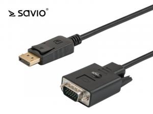 Kabel DisplayPort (M) - VGA (M) 1,8m, CL-92