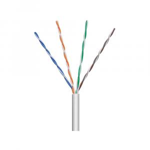 Kabel instalacyjny skrętka U/UTP Cat5e 4x2 linka 100% miedź 305m szary