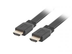 Kabel HDMI-HDMI M/M v2.0 3m czarny płaski