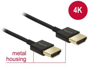 Kabel HDMI-HDMI High Speed Ethernet 4K 3D Slim 4.5m czarny