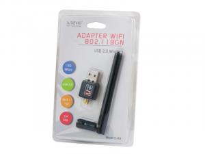 Karta Wi-Fi 802.11/n SAVIO CL-63 USB 150Mbps z anteną, blister