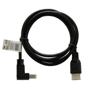 Kabel HDMI kątowy złoty v1.4 3D, 4Kx2K, 1.5m, wielopak 10 szt., CL-04