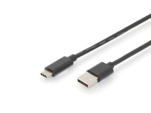 Kabel połączeniowy USB 2.0 HighSpeed Typ USB C/USB A M/M czarny 3m