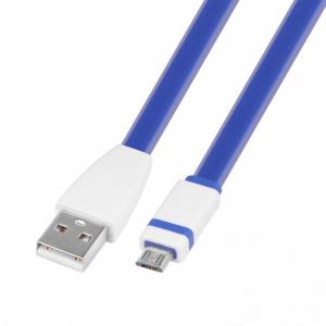 Kabel USB-Micro USB 2m. niebieski