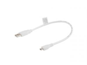 Kabel USB 2.0 micro AM-MBM5P 0.3M biały