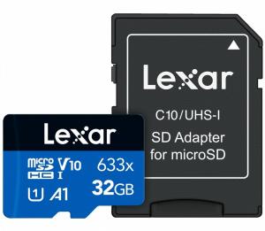 Karta pamięci microSDHC 32GB 633x 100/20MB/s CL10 adapter