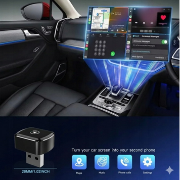Mini Adapter Carplay KOPIER Bezprzewodowy WFI BT 5,8GHz Wifi BT 5.4