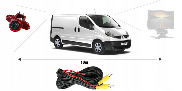 Kamera Cofania KOPIER do Trafic 01-14 Combo 01-11 Vivaro 10m