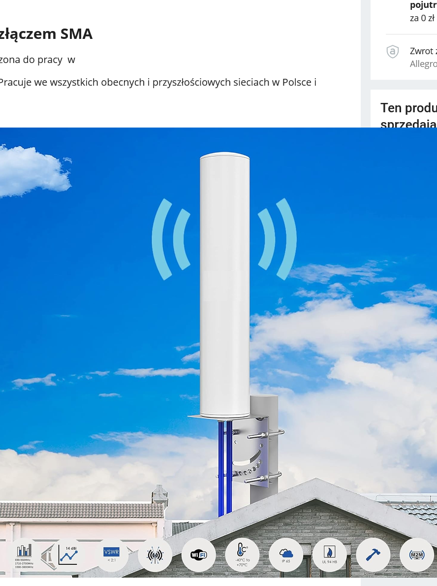 ANTENA LTE SMA 23cm 5M