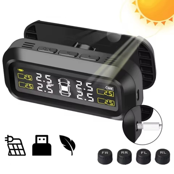 Czujnik Ciśnienia i Temperatury Opon KOPIER Bezprzewodowy TPMS SOLAR