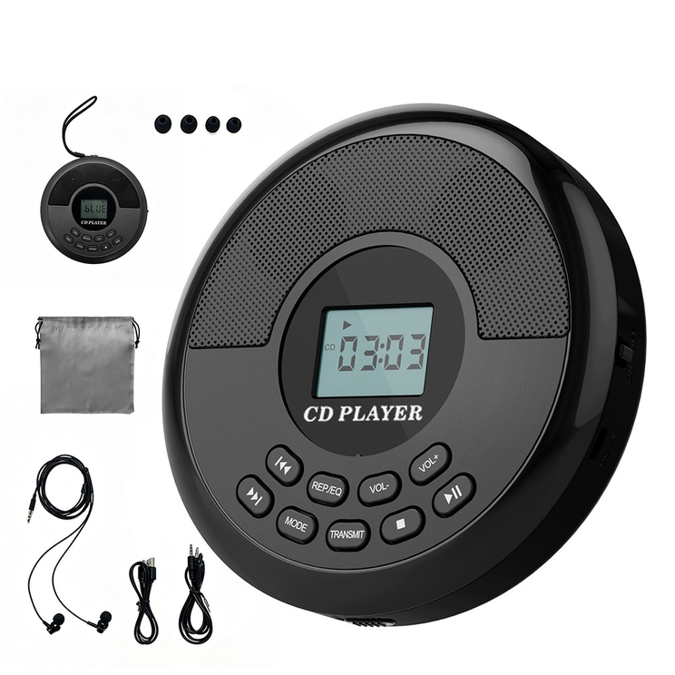 Odtwarzacz CD KOPIER Przenośny MP3 Bluetooth Głośnik + Słuchawki