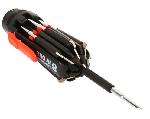 Śrubokręt Składany + Latarka KOPIER 8w1 Multitool