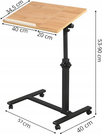 Stolik KOPIER pod Laptopa Rzutnik Biurko na Kółkach